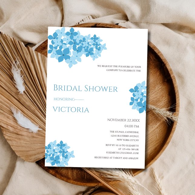 Hydrangea floral unique nuptiale invitation à la d (Créateur téléchargé)