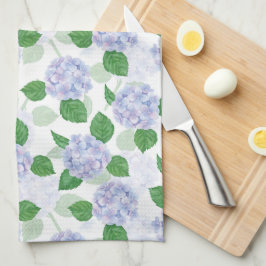 Hydrangea Floral Watercolor Blue Geschirrtuch