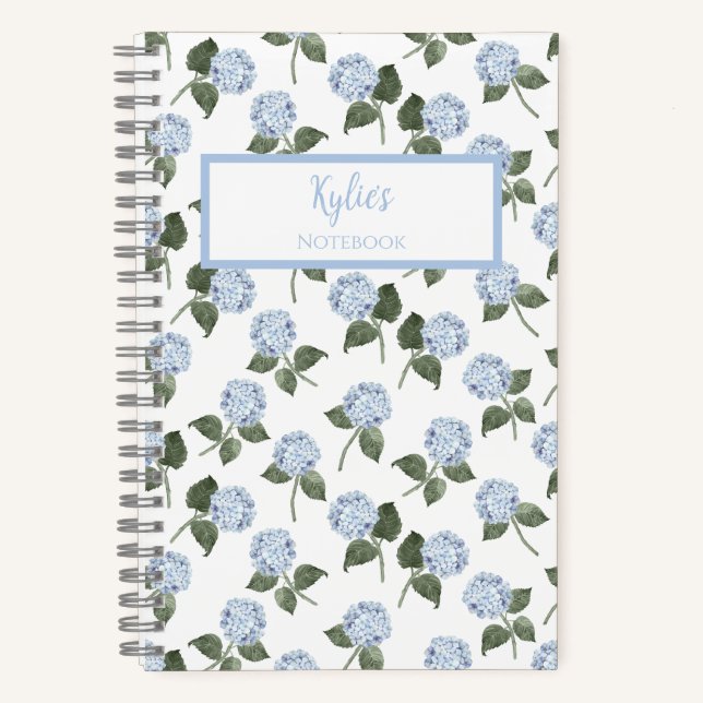 Hydrangea Flower Personalized Journal Notebook (Recto)