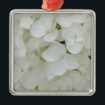 Hydrangea Flowers Floral White Elegant Blossom Silbernes Ornament<br><div class="desc">Hydrangea Flowers Floral White Elegant Blossom Fotograf</div>