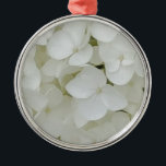 Hydrangea Flowers Floral White Elegant Blossom Silbernes Ornament<br><div class="desc">Hydrangea Flowers Floral White Elegant Blossom Fotograf</div>