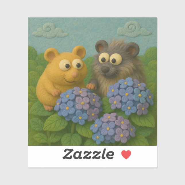Hydrangea Friends Sticker (Feuille)