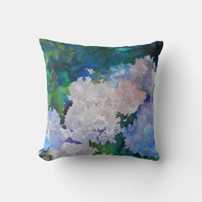 Hydrangea Garden Art Kissen (Vorderseite)