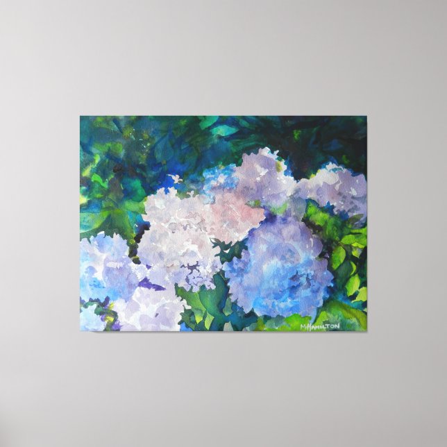 Hydrangea Garden Art Print Leinwanddruck (Vorderseite)