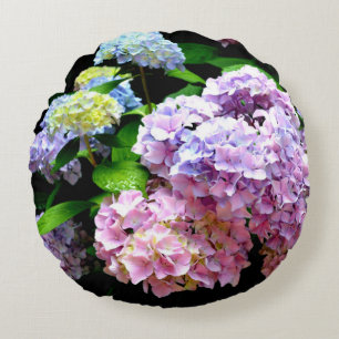 Hydrangea Garden Rundes Kissen