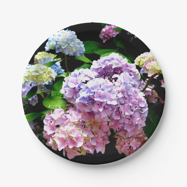 Hydrangea Gardens Pappteller (Vorderseite)