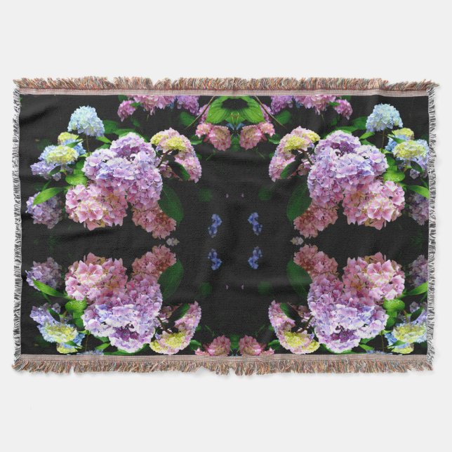 Hydrangea-Garten, rosa, blau, lila Blumen Decke (Vorderseite)