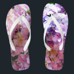 Hydrangea-Garten, rosa, blau, lila Blumen Flip Flops<br><div class="desc">Romantische klassische alte Mode bunt Hydrangeas. Schönes Foto - Blues Purples pinke und Grüntöne. Foto aus meinem Garten.</div>