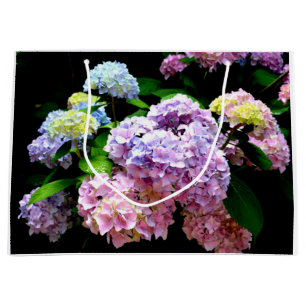 Hydrangea-Garten, rosa, blau, lila Blumen Große Geschenktüte