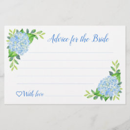 Hydrangea Geometric Brautparty Advisor Cards