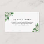 Hydrangea Green Enclosure Card Begleitkarte<br><div class="desc">Nutzen Sie diesen Platz,  um eine beliebige Einladungskarte für Ihre Einladung zu erstellen,  wie z.B. ein Geschenkgutschein,  eine Wohlfühlanlage,  einen Flitterwochenfonds,  Bücher für Babys,  eine Schaudusche,  etc. mit Hydrangea und Grünpflanzen in Aquarell.</div>