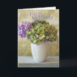 Hydrangea - Happy Birthday Friend Karte<br><div class="desc">Schöne Stillleben Fotografie Kunstdruck von Hydrangeas mit einem herzlichen Geburtstagsfreund.</div>