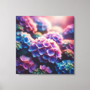 Hydrangea Harmony: Radiant Symphony of Nature Leinwanddruck