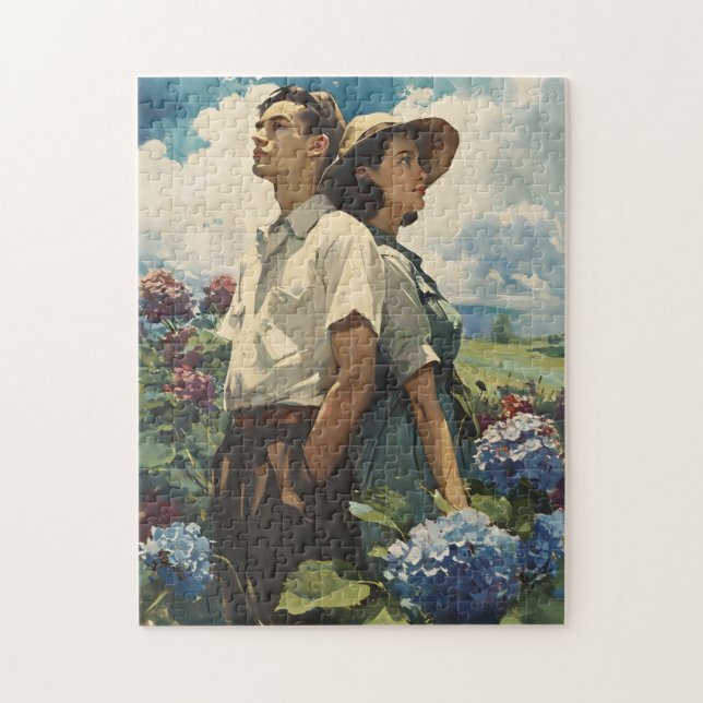 Hydrangea Harmony: Vintage Liebe (Vertikal)