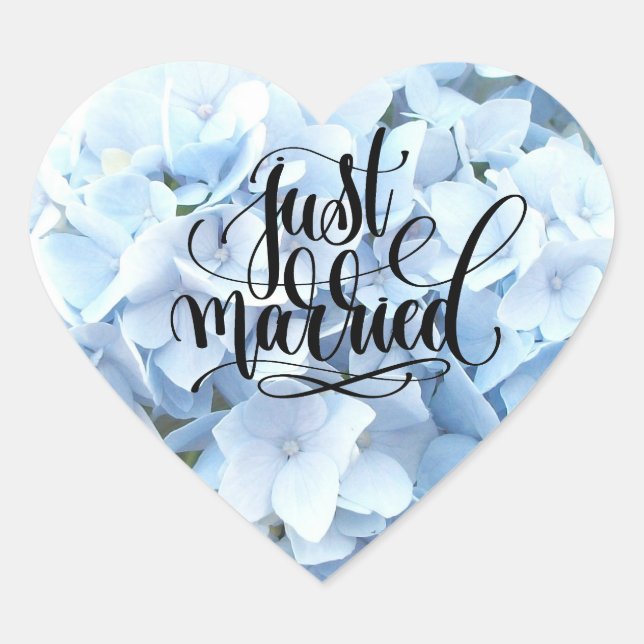 Hydrangea Heart Stickers (Vorderseite)