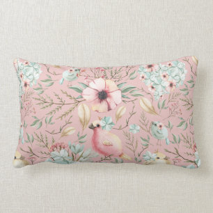 Hydrangea-Herz, Birdies-Dusty-Pink-Lumbalpilz Lendenkissen