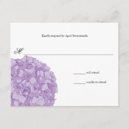 Hydrangea Hochzeitreaktion RSVP Karte