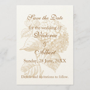 Hydrangea Hochzeits-Einladung Save The Date