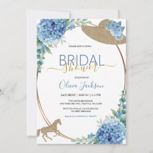 Hydrangea Horse Racing nuptiale Douche invitation