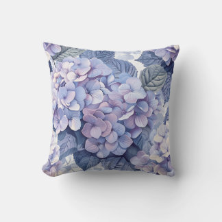 Hydrangea hortensia lila blaue Blütenblätter Kissen