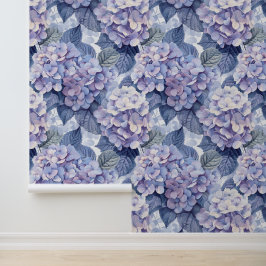 Hydrangea hortensia lila blaue Blütenblätter Tapete