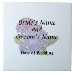 Hydrangea in Schattierungen Lila Hochzeitsprodukte Fliese
