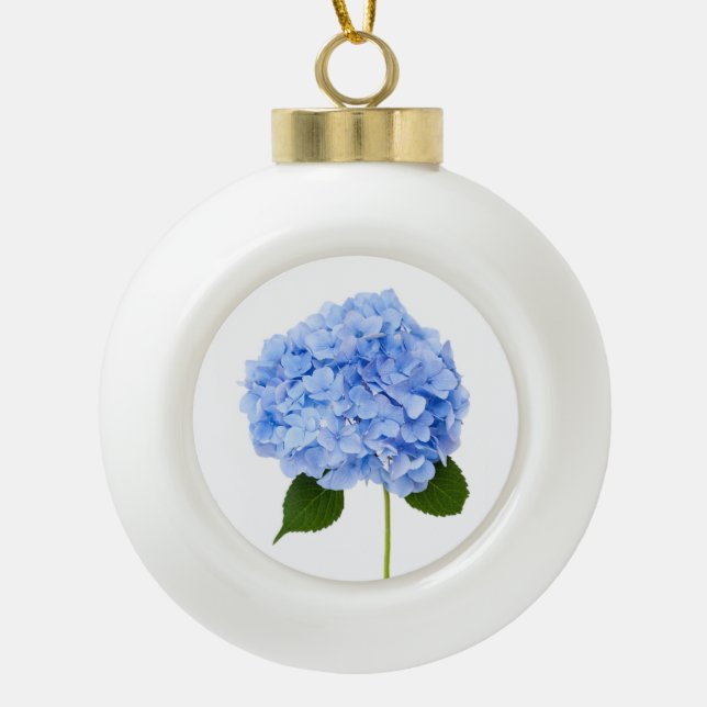 Hydrangea Keramik Kugel-Ornament (Vorderseite)