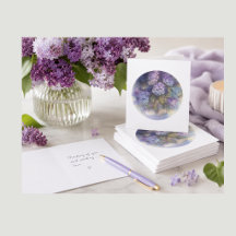 Hydrangea-Leerkarte | Elegante Blumen-Notiz