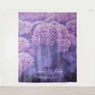 Hydrangea Lila Floral Wedding Foto Hintergrund Wandteppich
