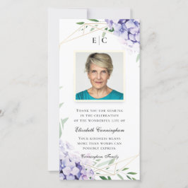 Hydrangea Lilac-Gedenkstätte Dankeskarte