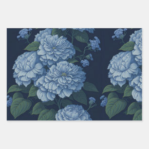 Hydrangea Luxus Blume Musterpapier Geschenkpapier Set