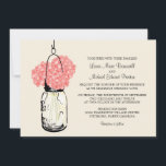 Hydrangea & Mason Jar Hochzeitseinladungen Einladung<br><div class="desc">Ideal für eine Hochzeit im Landhausstil oder vielleicht nur Liebe Mason Jars! Mason Jar hängt auf einem Haken gefüllt mit Hydrangeas. Ein warmer cremefarbener Hintergrund mit korallfarbenen Hydrangea-Blume. Wenn Sie Fragen zu diesem Design haben oder eine Farbänderung gewollt haben, schicken Sie mir bitte eine E-Mail an paula@labellarue.com Auch Karo für...</div>