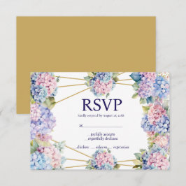 Hydrangea Menü Choice UAWG Response Card RSVP Karte
