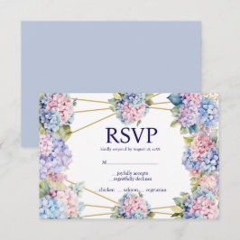 Hydrangea Menü Choice UAWG Response Card RSVP Karte