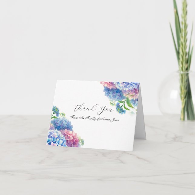 Hydrangea Mitgefühl Florales Begräbnis Danke  (Vorderseite)