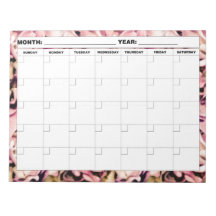 Hydrangea Muster Blank Calendar
