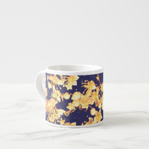 Hydrangea-Nacht und Gold Espressotasse