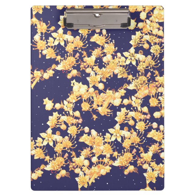 Hydrangea-Nacht und Gold Klemmbrett (Vorderseite)