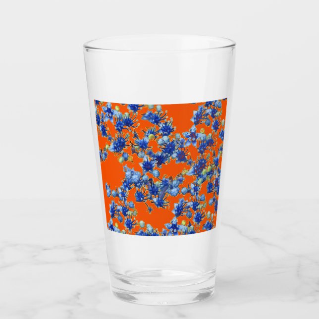 Hydrangea Orange und Blue Glas (Vorderseite)