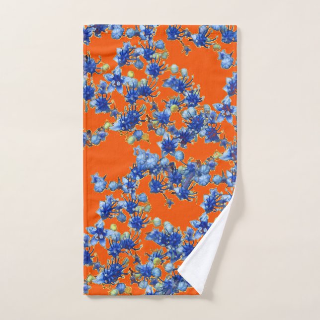 Hydrangea Orange und Blue Handtuch (Handtuch)