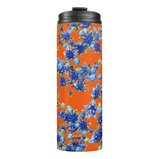 Hydrangea Orange und Blue Thermosbecher (Vorderseite)