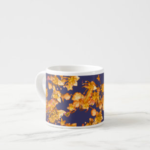Hydrangea-Orange und Marine Espressotasse