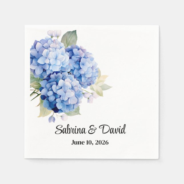 Hydrangea-Papier-Servietten Serviette (Vorderseite)