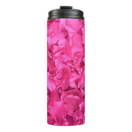 Hydrangea Pink Blume Muster Thermosbecher