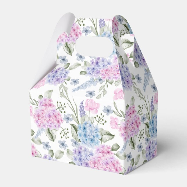 Hydrangea Print Party Leckerei Box Geschenkschachtel (Vorderseite)
