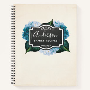 Hydrangea Rezepte oder Journal Notizbuch