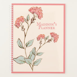 Hydrangea rose Vintage main tirée Nom