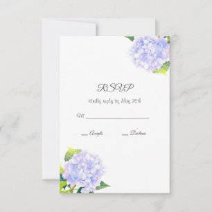 Hydrangea RSVP Karte