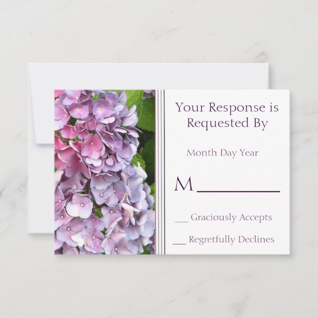 Hydrangea RSVP-Karte RSVP Karte (Vorderseite)