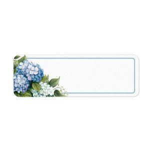 Hydrangea-Rücksende-Adresse-Etikett